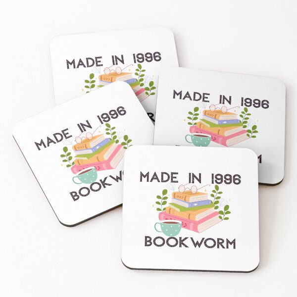 Item preview, Made in 1996 Bookworm | Vintage Reader Gift | Cute Book Lover Design with Books and Coffee designed and sold by luckyhue.
