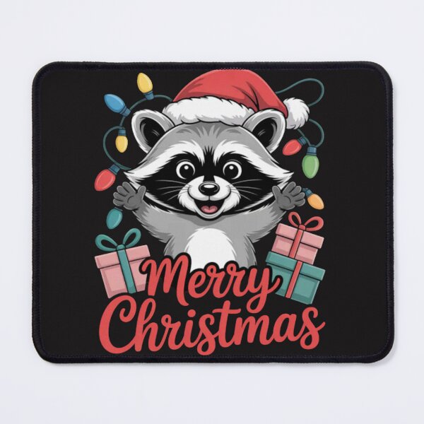 Item preview, Funny Raccoon Santa Hat Animals Lovers Ugly Christmas Pajama designed and sold by Ikwalima.