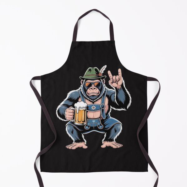 Item preview, German Bigfoot Sasquatch Beer Lederhose Funny Oktoberfest designed and sold by Ikwalima.