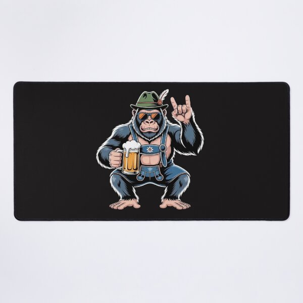 Item preview, German Bigfoot Sasquatch Beer Lederhose Funny Oktoberfest designed and sold by Ikwalima.