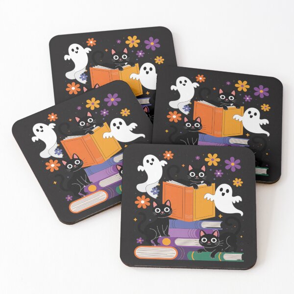 Item preview, Ghost Cat Reading Books Lover Gifts Halloween Spooky designed and sold by Ikwalima.