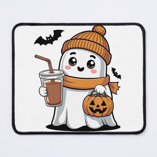Item preview, Ghost Drinking Coffee Halloween Ghost Ice Coffee  designed and sold by Ikwalima.