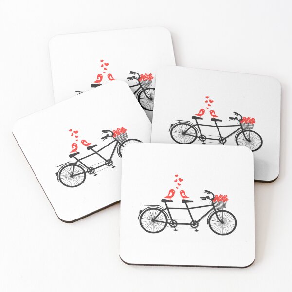 Item preview, Tandem Bicycle With Cute Love Birds Classic 		 designed and sold by gwqqyvxv67.