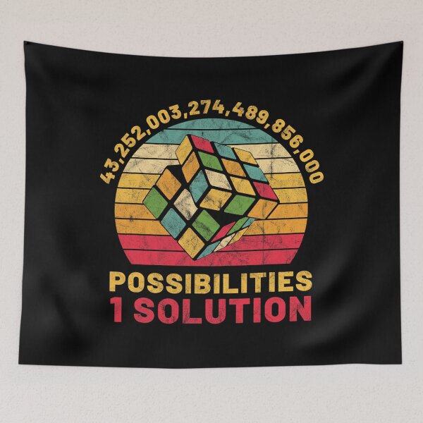 Item preview, Puzzle Cube Funny One Solution Speed Cubing Retro Math 		 designed and sold by mvzonxxqta4.