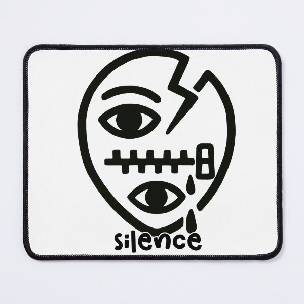 Item preview, Silence Glyph Minimalist Line Art designed and sold by CottonandQuill.