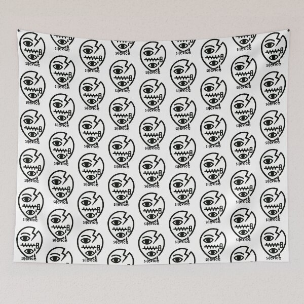 Item preview, Silence Glyph Minimalist Line Art designed and sold by CottonandQuill.
