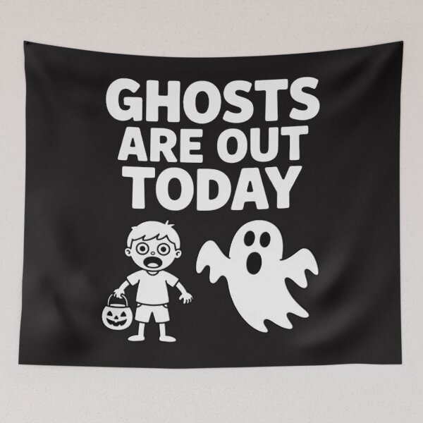 Item preview, Ghosts are Out Today Spooky Halloween Quote  designed and sold by Ikwalima.
