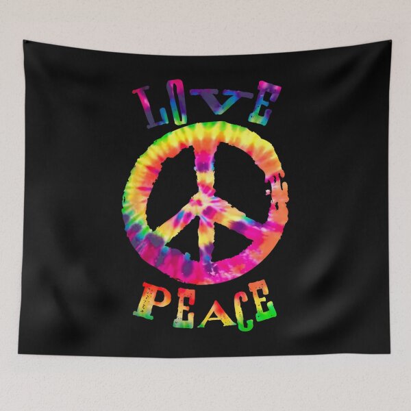 Item preview, PEACE SIGN tee LOVE 	 60s 70s Tie Die Hippie Costume 		 designed and sold by xdmkomzqg22.