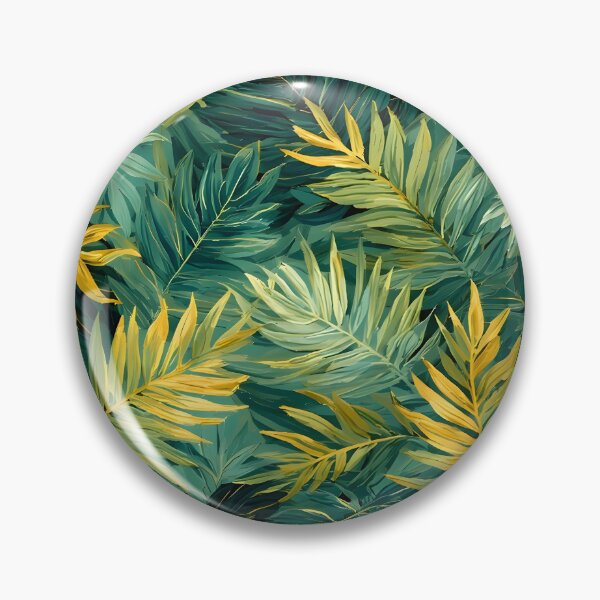 Item preview, Exotic Jungle Leaf Fronds Dark Green and Yellow designed and sold by LeafPrints.