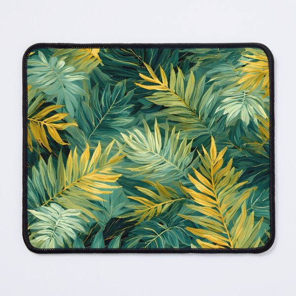 Item preview, Exotic Jungle Leaf Fronds Dark Green and Yellow designed and sold by LeafPrints.