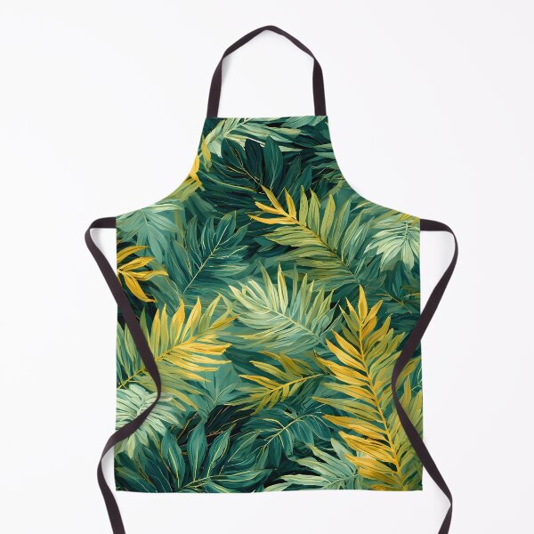 Item preview, Exotic Jungle Leaf Fronds Dark Green and Yellow designed and sold by LeafPrints.