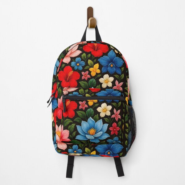 Item preview, Tropical Floral Embroidery Pattern – Hibiscus & Lotus designed and sold by jutharat456.