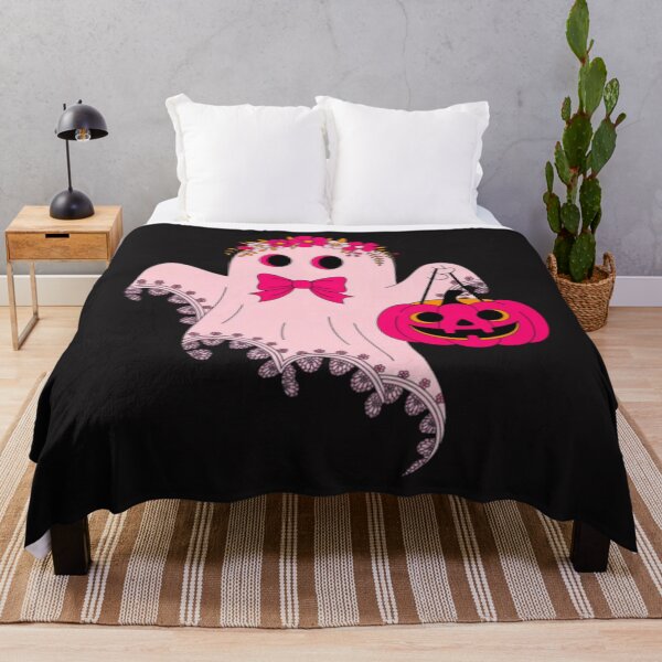 Item preview, Girl Coquette Ghost Halloween Pink Ghost Spooky Lace Ghost designed and sold by CraftyCuttable.