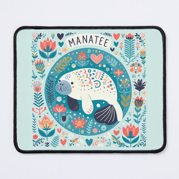 Item preview, Manatee - Hope for Wildlife Scandinavian Folk Art by heidiannemorris © designed and sold by FOLK ART FUSION by heidiannemorris.