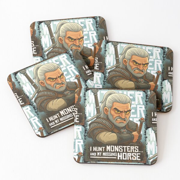 Item preview, I Hunt Monsters and my missing Horse Funny Retro Gaming Art  designed and sold by Back2Collage.