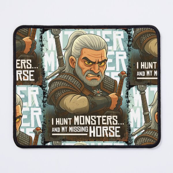 Item preview, I Hunt Monsters and my missing Horse Funny Retro Gaming Art  designed and sold by Back2Collage.