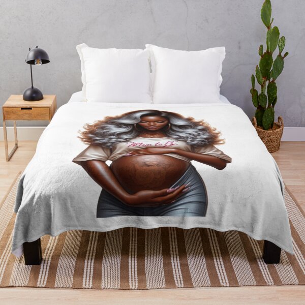 Item preview, Elegant Afro Pregnant Woman Portrait designed and sold by Lulunza.