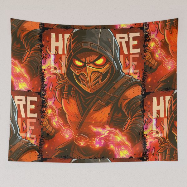 Item preview, Hellfire Lifestyle MK Scorpion Retro Gaming Art  designed and sold by Back2Collage.