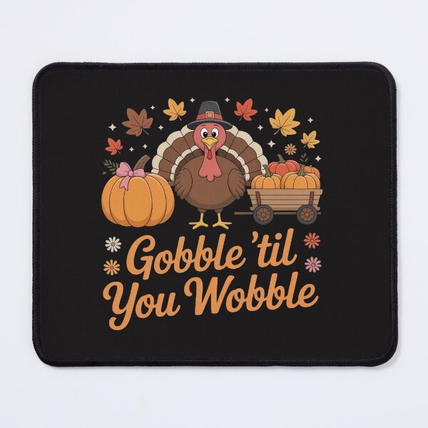 Item preview, Gobble Til You Wobble Turkey Thanksgiving Autumn  designed and sold by CraftyCuttable.