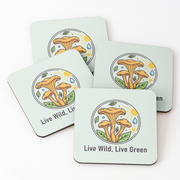 Item preview, Orange Mushrooms with Leaf Border, Sun, and Water Element designed and sold by SplashTastic.