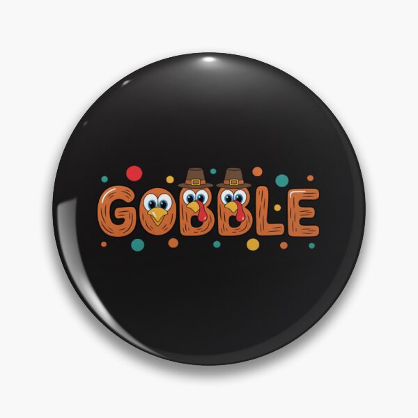 Item preview, Gobble Turkey Face Thanksgiving Family Dinner Turkey Day designed and sold by CraftyCuttable.