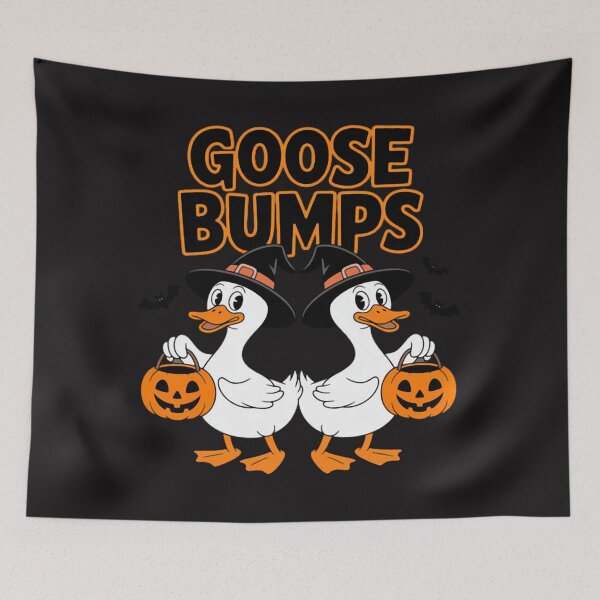 Item preview, Goose Bumps Halloween Goose Ghost Pumpkin Goose Fist Bump designed and sold by CraftyCuttable.