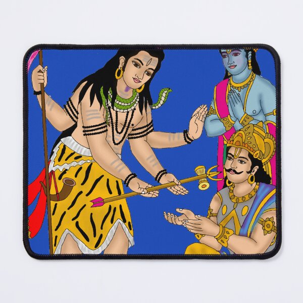 Item preview, Lord Shiva Grants Pashupatastra to Arjuna | Mahabharata Divine Scene Artwork designed and sold by Harshit_Digital_Arts.