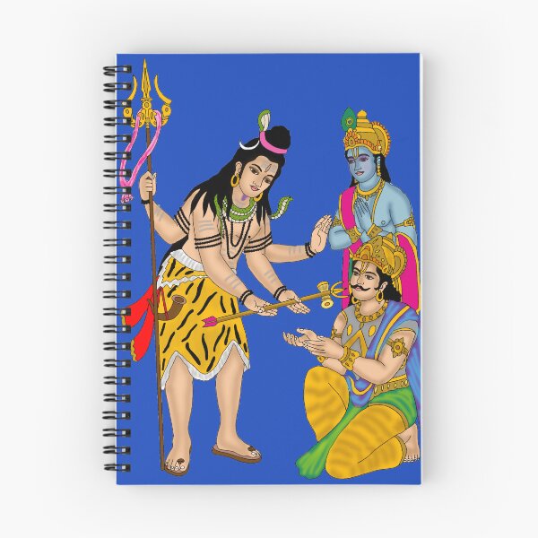 Item preview, Lord Shiva Grants Pashupatastra to Arjuna | Mahabharata Divine Scene Artwork designed and sold by Harshit_Digital_Arts.