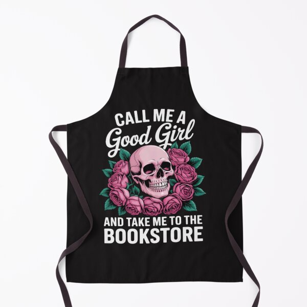 Artikelvorschau, Gothich Skull Nenn mich ein gutes Mädchen Bring mich zum Buchladen entworfen und verkauft von CraftyCuttable.