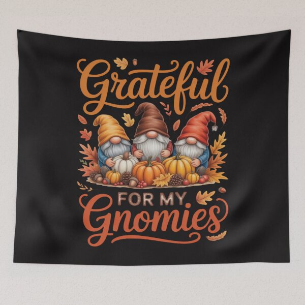 Item preview, Grateful For My Gnomies Fall Autumn Thanksgiving Gnomes designed and sold by CraftyCuttable.
