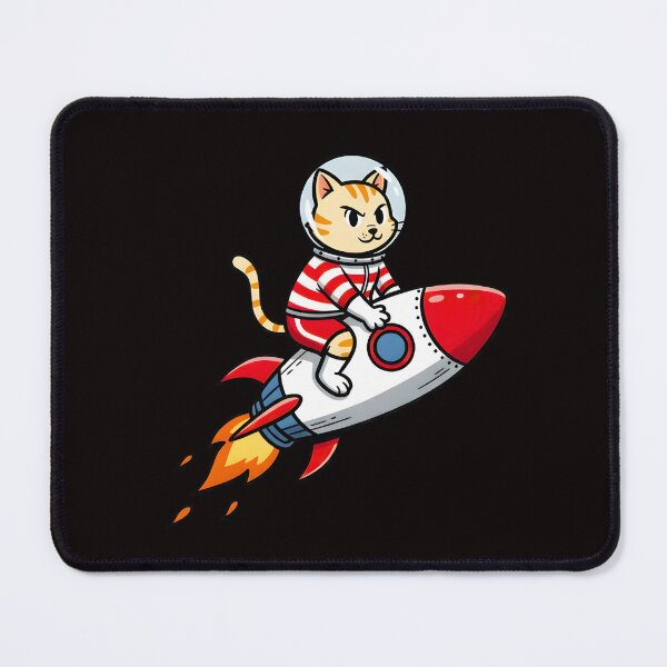 Item preview, A CUTE CAT ON THE ROCKET designed and sold by infinitearte.