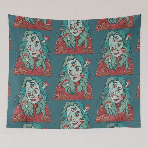 Item preview, abandoning caskets of quiet desperation- cottagecore portrait designed and sold by crestfallenmermaid.