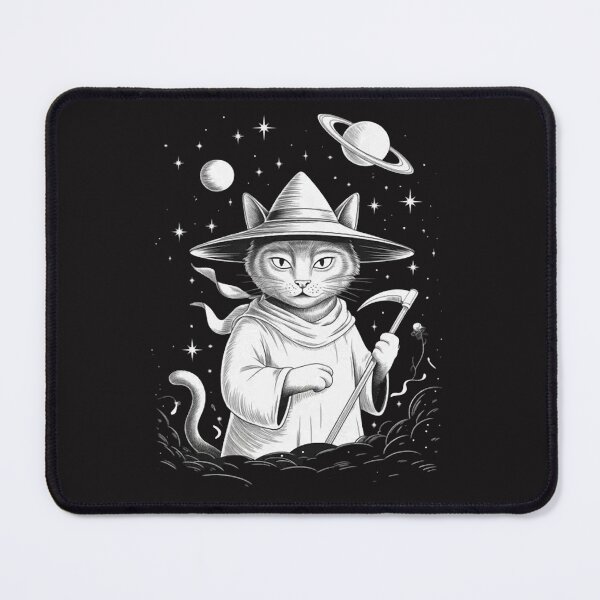 Item preview, Grim Reaper Cat, Cute Halloween Spacecore Black Cat designed and sold by CraftyCuttable.