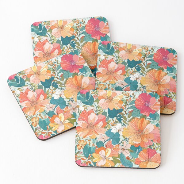 Item preview, Colorful Vintage Flower Blooms designed and sold by CoolPixels.