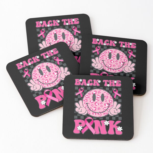 Item preview, Back The Pink Smile Face Pink Breast Cancer Awareness Groovy 		 designed and sold by qllcdhbhu26.