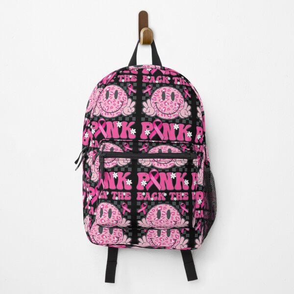 Item preview, Back The Pink Smile Face Pink Breast Cancer Awareness Groovy designed and sold by qllcdhbhu26.