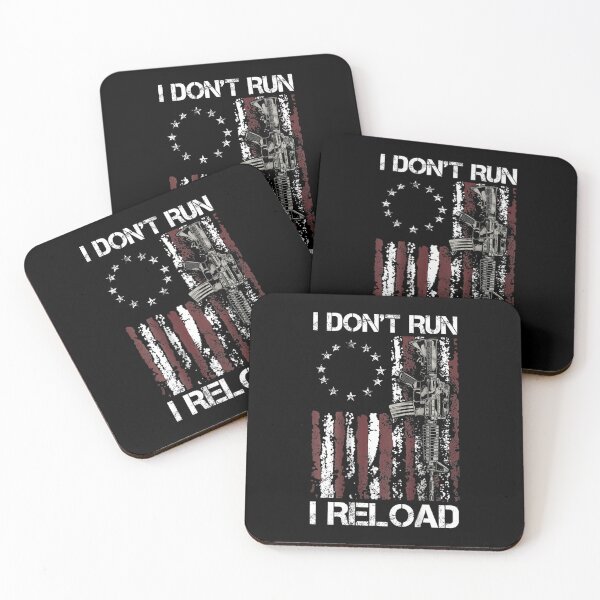 Item preview, I Don't Run I Reload Gun American Flag Patriots (on back) 		 designed and sold by tqmpufbgef0.