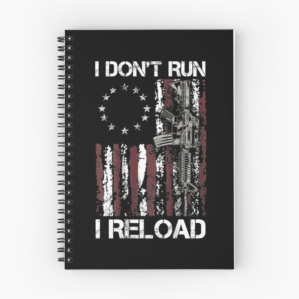 Item preview, I Don't Run I Reload Gun American Flag Patriots (on back) 		 designed and sold by tqmpufbgef0.