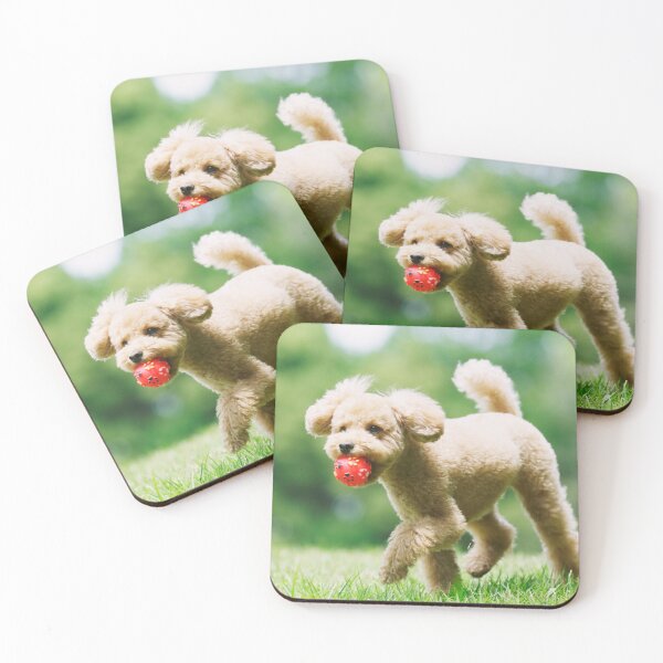 Item preview, Poodle Dog Playing with Pink Ball designed and sold by VanGaldo.