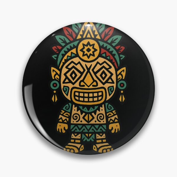Item preview, Mayan Tribal Warrior Cartoon Character Ancient designed and sold by AncientVibes.