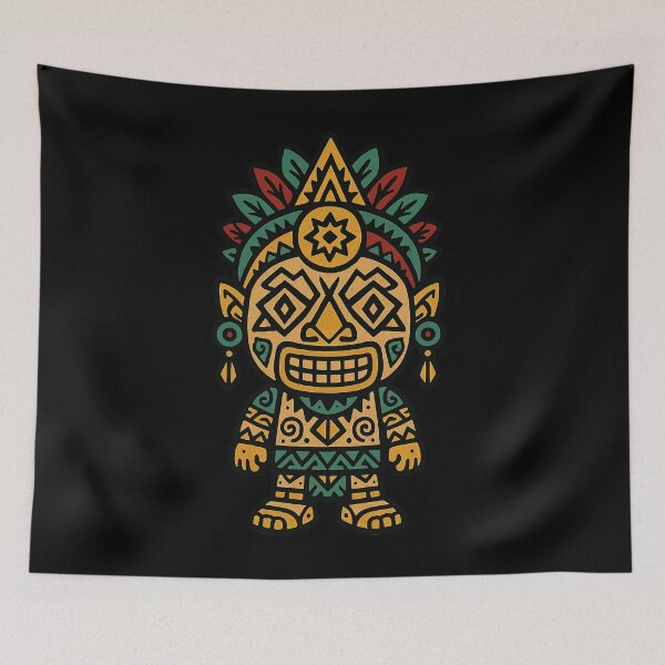 Item preview, Mayan Tribal Warrior Cartoon Character Ancient designed and sold by AncientVibes.