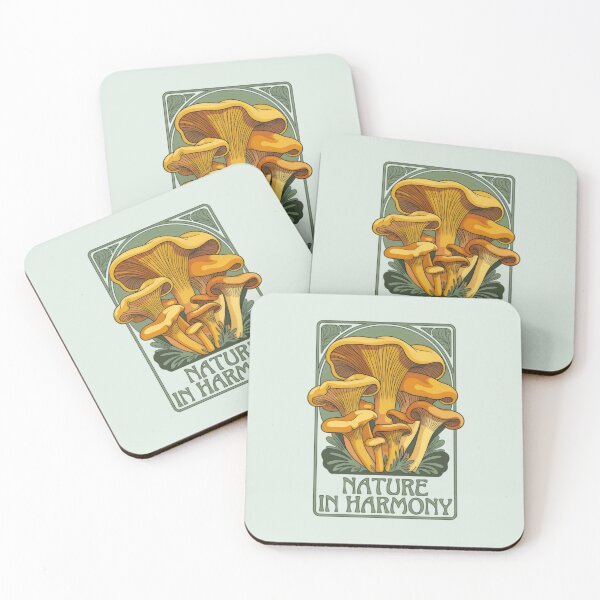 Item preview, Vintage Orange and Brown Mushrooms in Ornamental Frame designed and sold by SplashTastic.