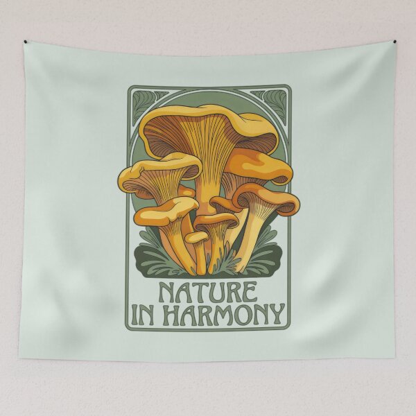 Item preview, Vintage Orange and Brown Mushrooms in Ornamental Frame designed and sold by SplashTastic.