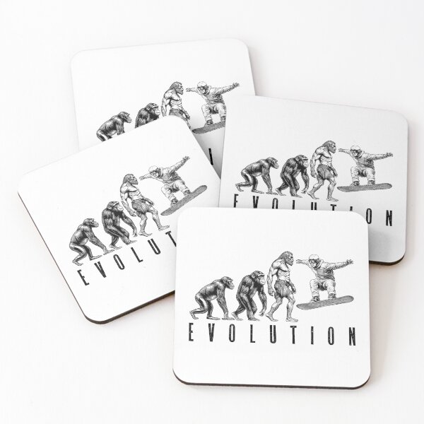 Item preview, Snowboarder Snowboarding Evolution Funny Man Ape Neanderthal designed and sold by GrandeDuc.