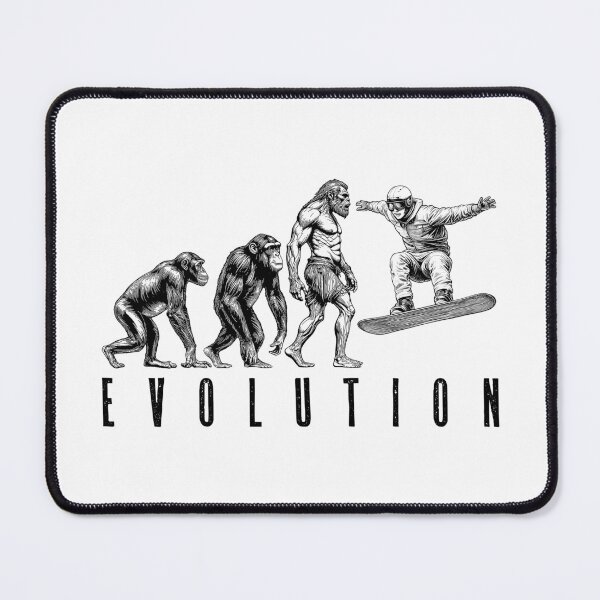 Item preview, Snowboarder Snowboarding Evolution Funny Man Ape Neanderthal designed and sold by GrandeDuc.