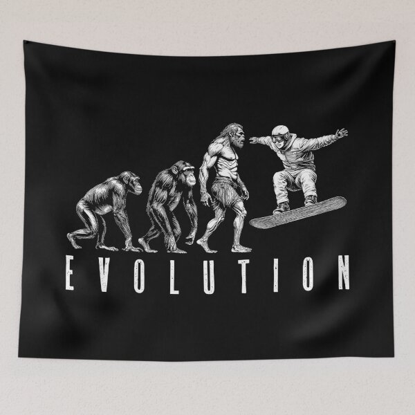 Item preview, Snowboarder Snowboarding Evolution Funny Man Ape Neanderthal designed and sold by GrandeDuc.