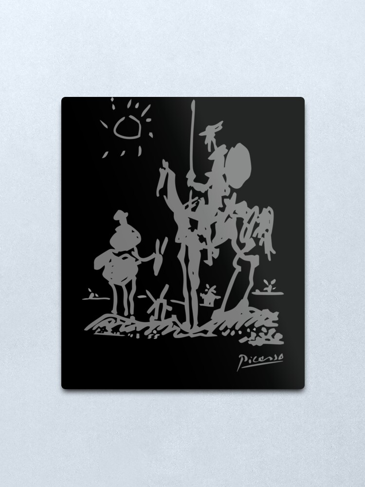 Alternate view of Pablo Picasso Don Quixote 1955 Artwork Shirt, Reproduction Metal Print