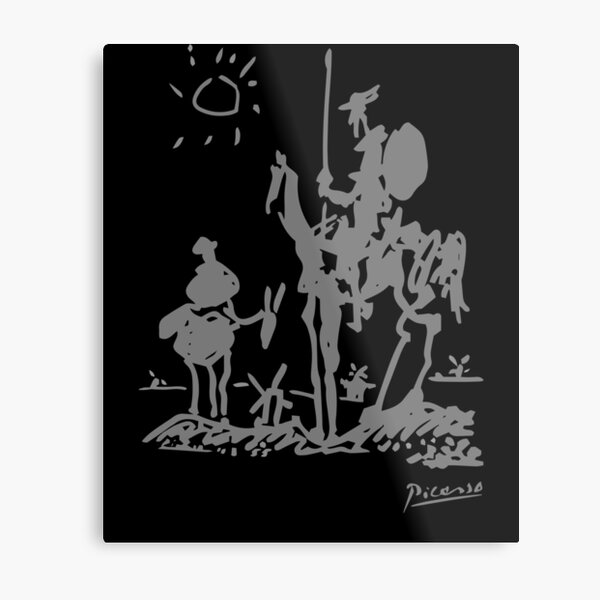 Pablo Picasso Don Quixote 1955 Artwork Shirt, Reproduction Metal Print