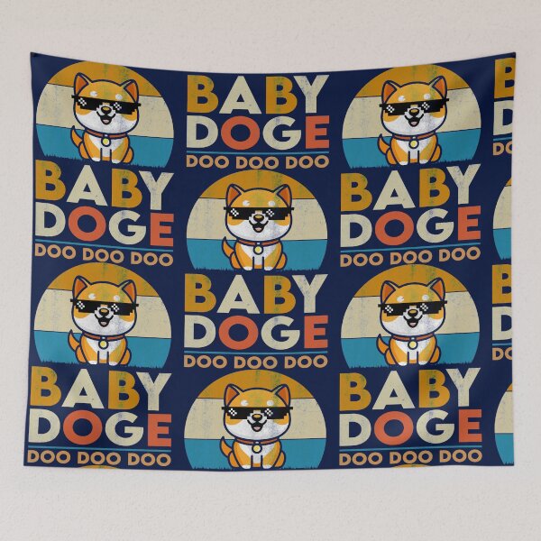Item preview, Baby Doge Doo Doo Doo Crypto Cryptocurrency Shiba Doge Coin designed and sold by CalliopeDollfac.