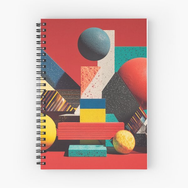 Item preview, Colorful Geometric Shapes on Red Background designed and sold by Jirka Svetlik, Studio Illuvision.
